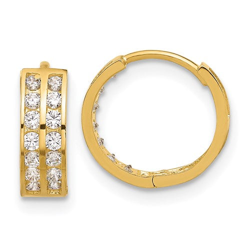 14k-polished-two-row-cz-4mm-hinged-hoop-earrings-SolomonJeweler-Wichita-KS-CustomJewelry