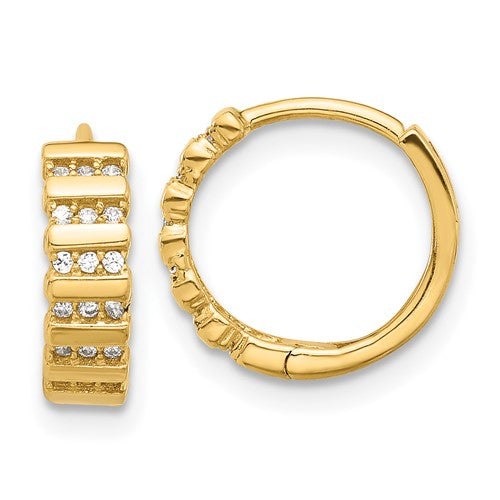 14k-polished-cz-hinged-hoop-earrings-SolomonJeweler-Wichita-KS-CustomJewelry