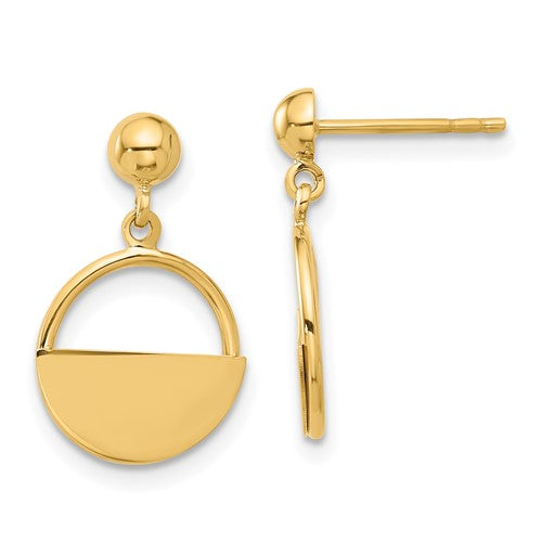14k-polished-contemporary-dangle-post-earrings-SolomonJeweler-Wichita-KS-CustomJewelry