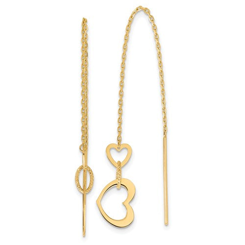 14k-polished-hearts-dangle-threader-earrings-SolomonJeweler-Wichita-KS-CustomJewelry
