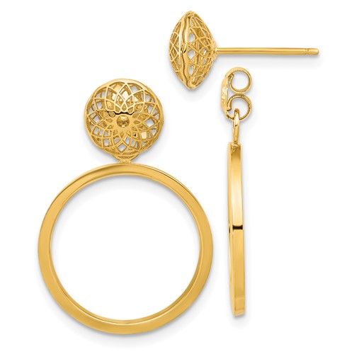 14k-polished-cut-out-hollow-dangle-circle-post-earrings-SolomonJeweler-Wichita-KS-CustomJewelry