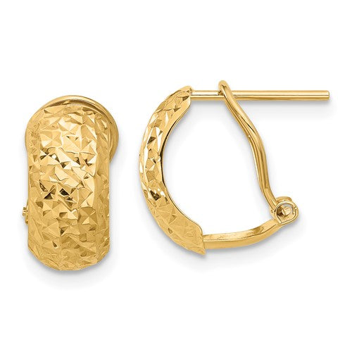 14k-polished-and-diamond-cut-omega-back-earrings-SolomonJeweler-Wichita-KS-CustomJewelry