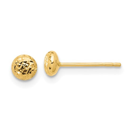 14k-polished-and-diamond-cut-4-5mm-button-post-earrings-SolomonJeweler-Wichita-KS-CustomJewelry