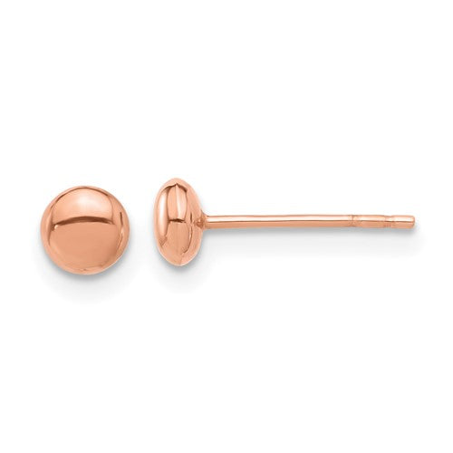 14k-rose-gold-polished-4-5mm-button-post-earrings-SolomonJeweler-Wichita-KS-CustomJewelry
