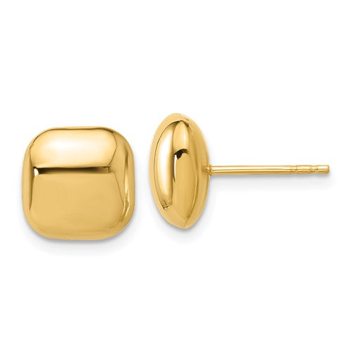 14k-polished-10mm-puffed-square-post-earrings-SolomonJeweler-Wichita-KS-CustomJewelry