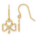 14k-and-white-rhodium-d-c-clover-dangle-earrings-SolomonJeweler-Wichita-KS-CustomJewelry