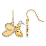 14k-and-white-rhodium-d-c-bee-dangle-earrings-SolomonJeweler-Wichita-KS-CustomJewelry