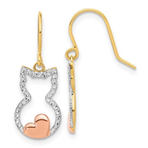 14k-w-rose-and-white-rhodium-d-c-cat-outline-dangle-earrings-SolomonJeweler-Wichita-KS-CustomJewelry