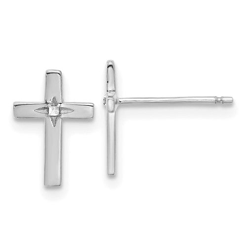 14k-white-gold-cross-post-earrings-SolomonJeweler-Wichita-KS-CustomJewelry