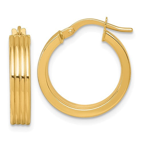 14k-polished-grooved-hoop-earrings-SolomonJeweler-Wichita-KS-CustomJewelry