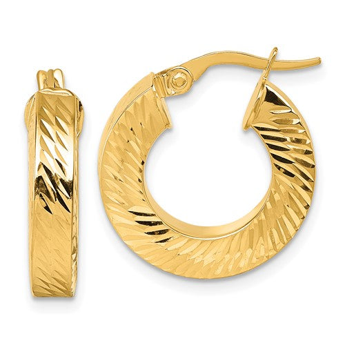 14k-polished-and-diamond-cut-square-tube-hoop-earrings-SolomonJeweler-Wichita-KS-CustomJewelry