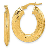 14k-polished-and-diamond-cut-oval-hoop-earrings-SolomonJeweler-Wichita-KS-CustomJewelry