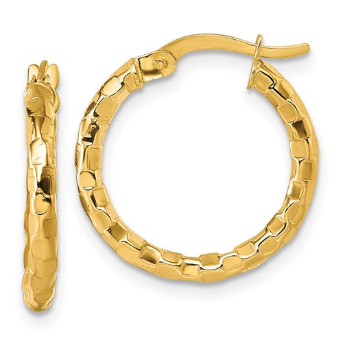14k-polished-textured-hoop-earrings-SolomonJeweler-Wichita-KS-CustomJewelry