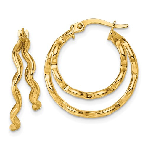14k-polished-wavy-double-circle-hoop-earrings-SolomonJeweler-Wichita-KS-CustomJewelry