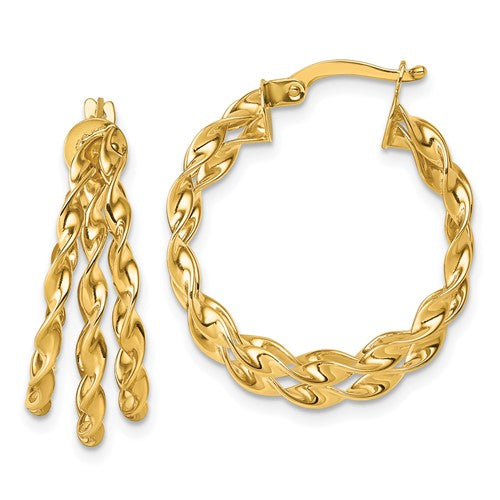 14k-polished-three-strand-twisted-hoop-earrings-SolomonJeweler-Wichita-KS-CustomJewelry