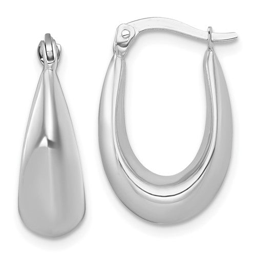 14k-white-gold-polished-tapered-hoop-earrings-SolomonJeweler-Wichita-KS-CustomJewelry