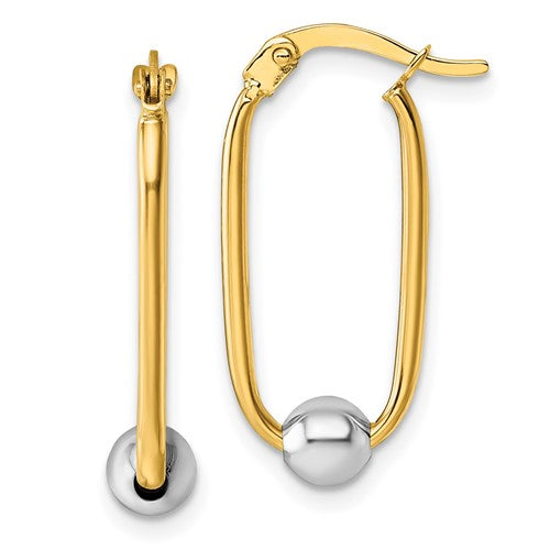 14k-two-tone-polished-with-beads-oval-hoop-earrings-SolomonJeweler-Wichita-KS-CustomJewelry