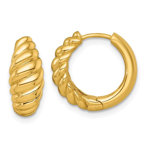 14k-polished-twisted-tapered-hinged-hoop-earrings-SolomonJeweler-Wichita-KS-CustomJewelry