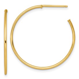 14k-1-2-x-30mm-polished-post-hoop-earrings-SolomonJeweler-Wichita-KS-CustomJewelry