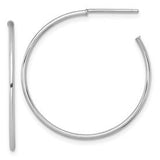 14k-white-gold-1-2-x-30mm-polished-post-hoop-earrings-SolomonJeweler-Wichita-KS-CustomJewelry