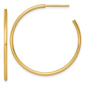 14k-1-5-x-35mm-polished-post-hoop-earrings-SolomonJeweler-Wichita-KS-CustomJewelry