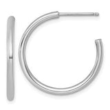 14k-white-gold-2-0-x-25mm-polished-post-hoop-earrings-SolomonJeweler-Wichita-KS-CustomJewelry