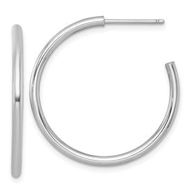 14k-white-gold-2-0-x-30mm-polished-post-hoop-earrings-SolomonJeweler-Wichita-KS-CustomJewelry