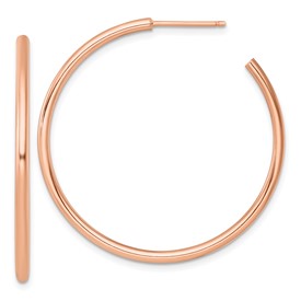 14k-rose-gold-2-0-x-40mm-polished-post-hoop-earrings-SolomonJeweler-Wichita-KS-CustomJewelry