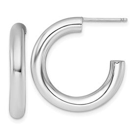 14k-white-gold-4-0-x-25mm-polished-post-hoop-earrings-SolomonJeweler-Wichita-KS-CustomJewelry