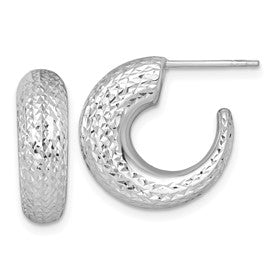 14k-white-gold-polished-diamond-cut-post-hoop-earrings-SolomonJeweler-Wichita-KS-CustomJewelry