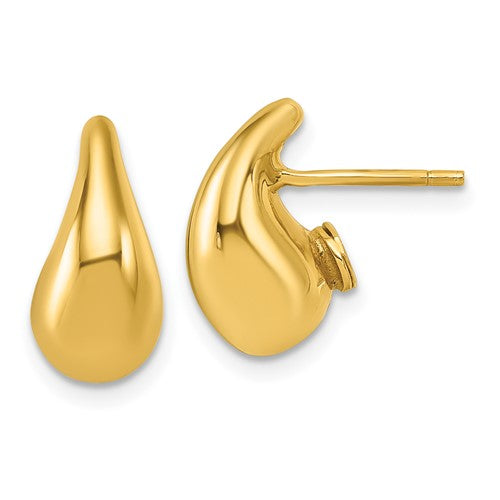 14k-polished-3d-tear-drop-earrings-SolomonJeweler-Wichita-KS-CustomJewelry