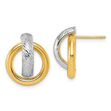 14k-and-white-rhodium-polished-and-d-c-post-earrings-SolomonJeweler-Wichita-KS-CustomJewelry