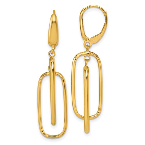 14k-polished-dangle-rectangles-leverback-earrings-SolomonJeweler-Wichita-KS-CustomJewelry