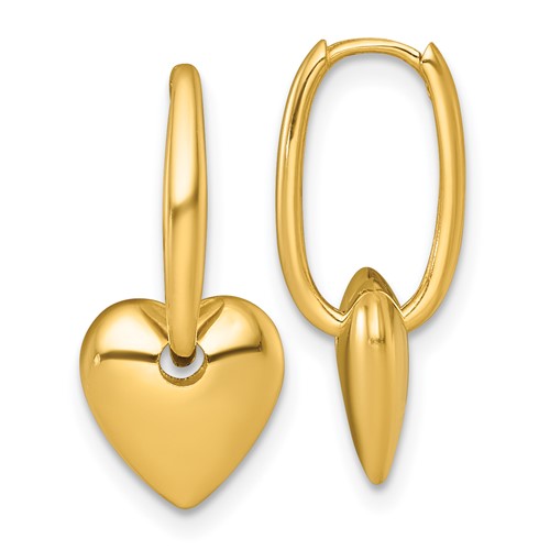 14k-polished-dangle-heart-hinged-hoop-earrings-SolomonJeweler-Wichita-KS-CustomJewelry