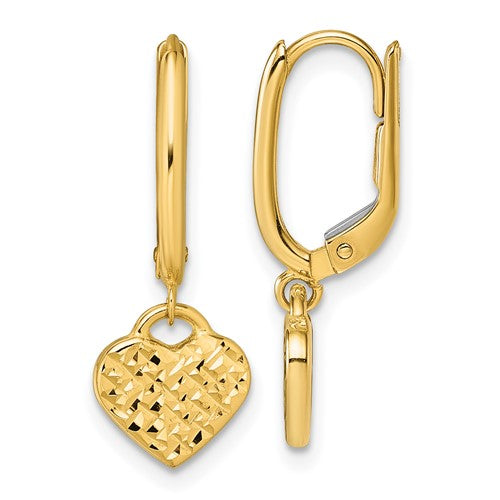 14k-polished-d-c-heart-dangle-leverback-earrings-SolomonJeweler-Wichita-KS-CustomJewelry