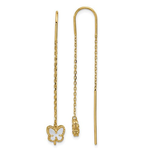 14k-polished-mother-of-pearl-butterfly-cable-chain-threader-earrings-SolomonJeweler-Wichita-KS-CustomJewelry