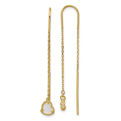 14k-polished-mother-of-pearl-heart-cable-chain-threader-earrings-SolomonJeweler-Wichita-KS-CustomJewelry
