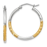 14k-w-white-rhodium-2mm-satin-and-polished-diamond-cut-hoop-earrings-SolomonJeweler-Wichita-KS-CustomJewelry