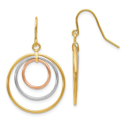 14k-tri-color-circle-dangle-earrings-SolomonJeweler-Wichita-KS-CustomJewelry