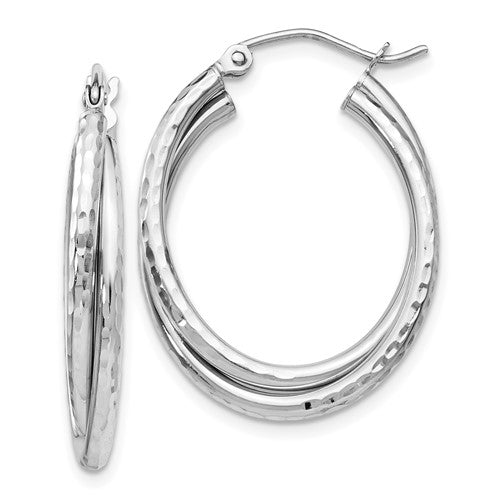 14k-white-gold-diamond-cut-polished-oval-hoop-earring-SolomonJeweler-Wichita-KS-CustomJewelry