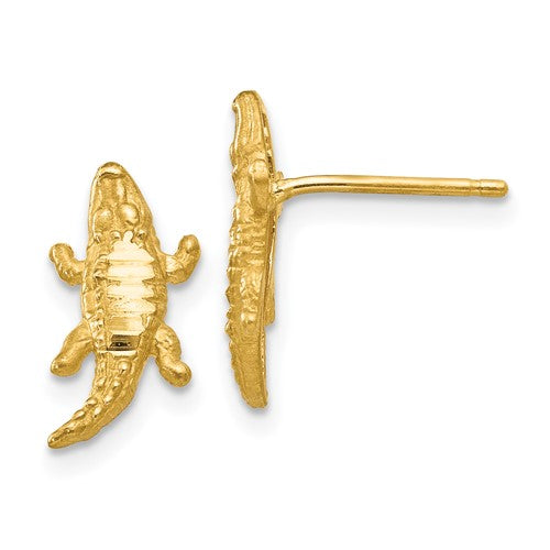 14k-diamond-cut-alligator-earrings-SolomonJeweler-Wichita-KS-CustomJewelry