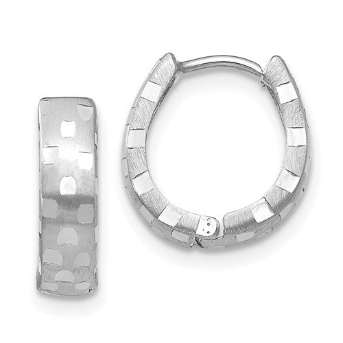 14k-white-gold-diamond-cut-4mm-patterned-hinged-hoop-earrings-SolomonJeweler-Wichita-KS-CustomJewelry