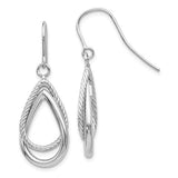 14k-white-gold-polished-and-textured-teardrop-shepherd-hook-earrings-SolomonJeweler-Wichita-KS-CustomJewelry