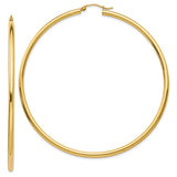 14k-polished-2-25x70mm-tube-hoop-earrings-SolomonJeweler-Wichita-KS-CustomJewelry