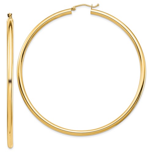 14k-polished-3x70mm-lightweight-tube-hoop-earrings-SolomonJeweler-Wichita-KS-CustomJewelry
