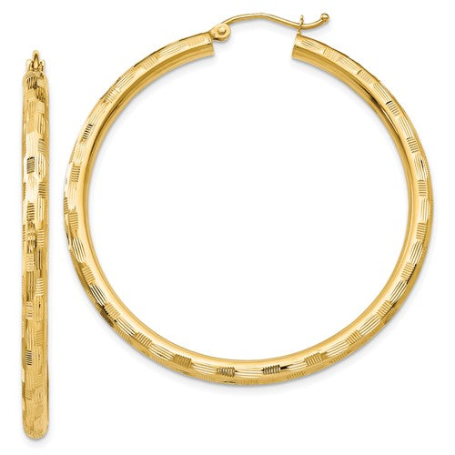 14k-diamond-cut-hoop-earrings-SolomonJeweler-Wichita-KS-CustomJewelry