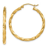 14k-polished-satin-twisted-hoop-earrings-SolomonJeweler-Wichita-KS-CustomJewelry