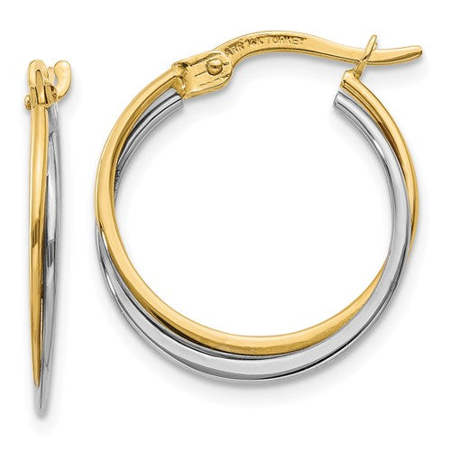 14k-two-tone-polished-hoop-earrings-SolomonJeweler-Wichita-KS-CustomJewelry