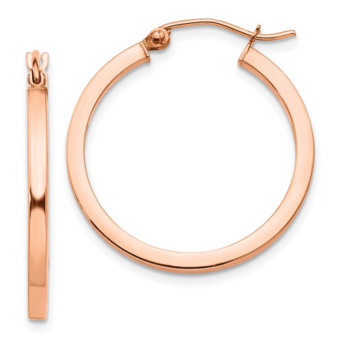 14k-rose-gold-lightweight-square-tube-hoop-earrings-SolomonJeweler-Wichita-KS-CustomJewelry