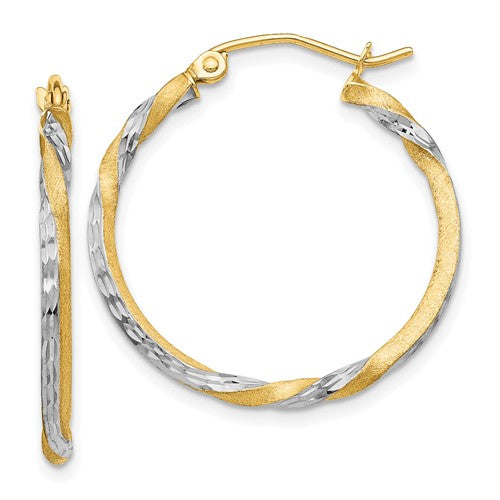 14k-rhodium-satin-diamond-cut-twisted-hoop-earrings-SolomonJeweler-Wichita-KS-CustomJewelry